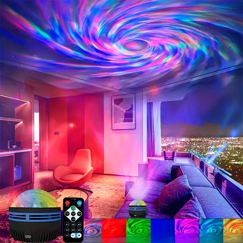 AuraSky Galaxy Projector | Rechargeable USB Starry Night Light