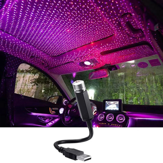 USB Car Roof Star Projector – Adjustable Mini LED Galaxy Night Light