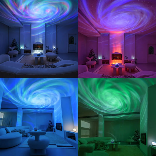 AuraSky Galaxy Projector | Rechargeable USB Starry Night Light