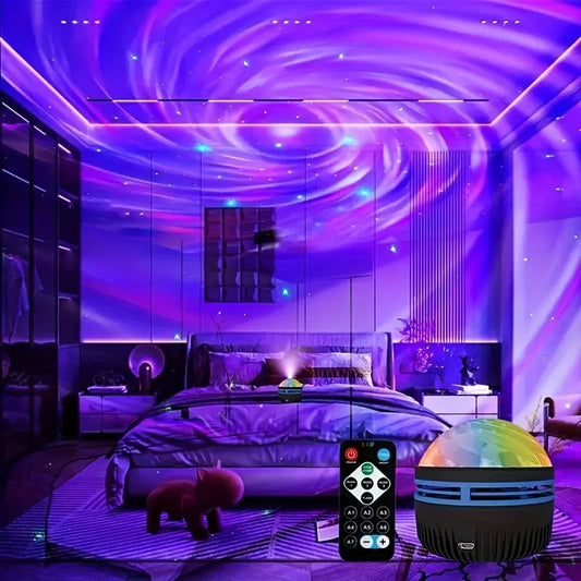 AuraSky Galaxy Projector | Rechargeable USB Starry Night Light