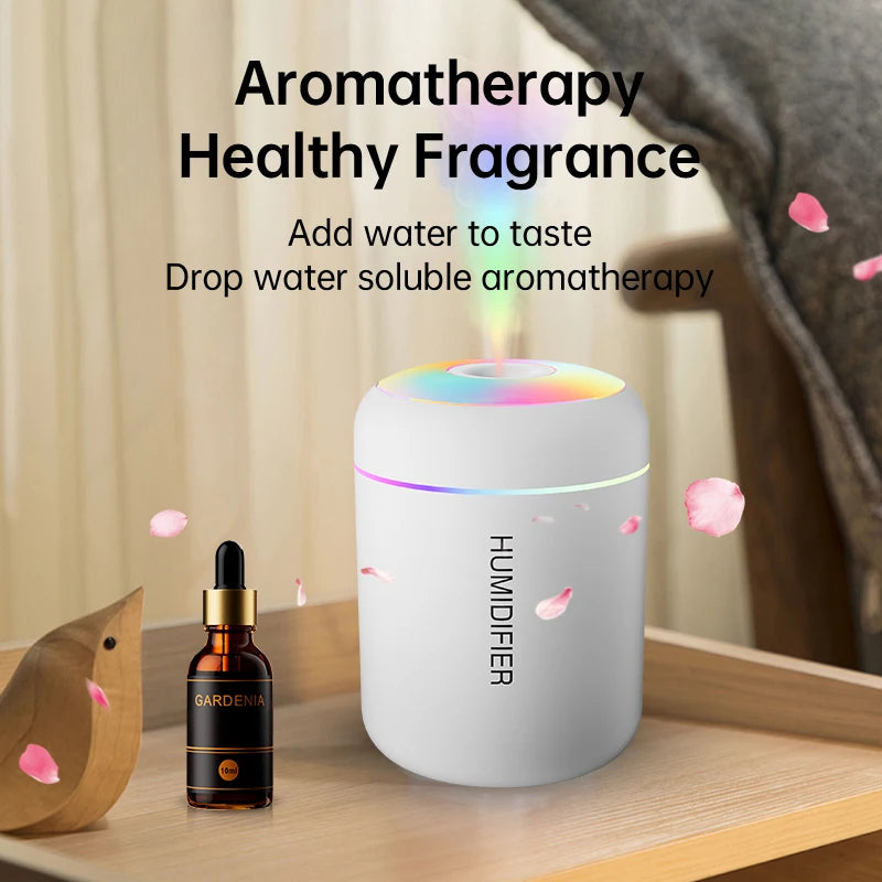 Portable 180ml Mini USB Humidifier & Aromatherapy Diffuser | Quiet Cool Mist for Car, Home & Office