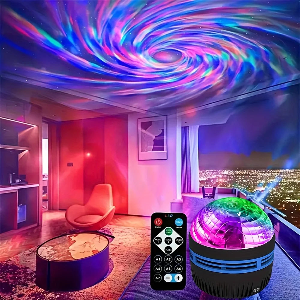 AuraSky Galaxy Projector | Rechargeable USB Starry Night Light