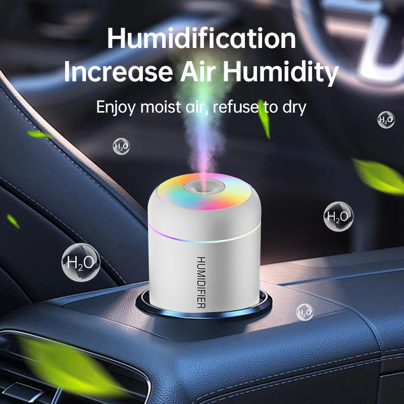 Portable 180ml Mini USB Humidifier & Aromatherapy Diffuser | Quiet Cool Mist for Car, Home & Office