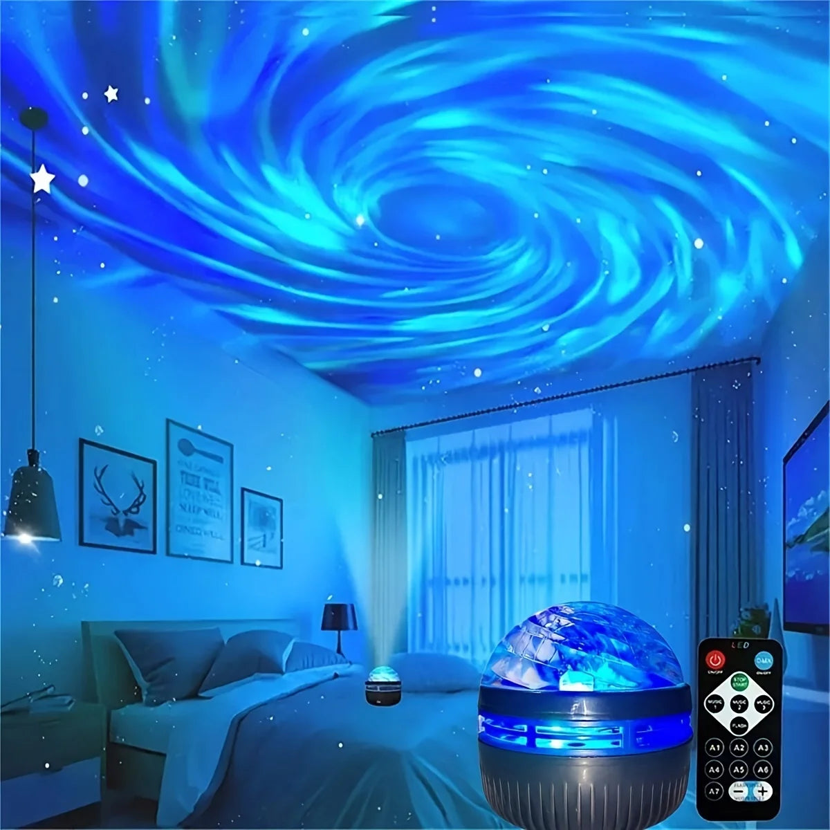 AuraSky Galaxy Projector | Rechargeable USB Starry Night Light