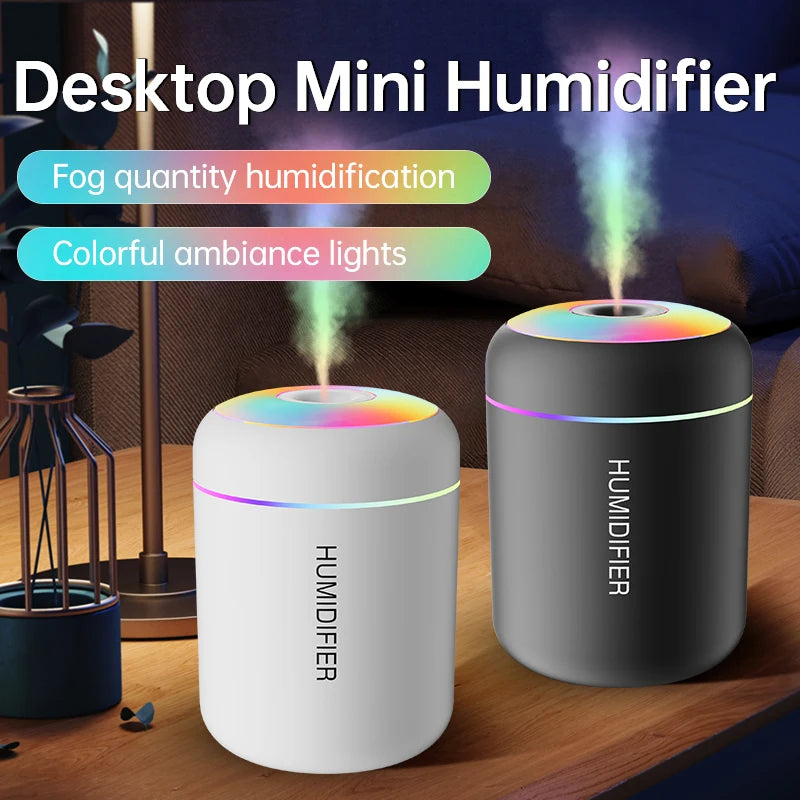Portable 180ml Mini USB Humidifier & Aromatherapy Diffuser | Quiet Cool Mist for Car, Home & Office