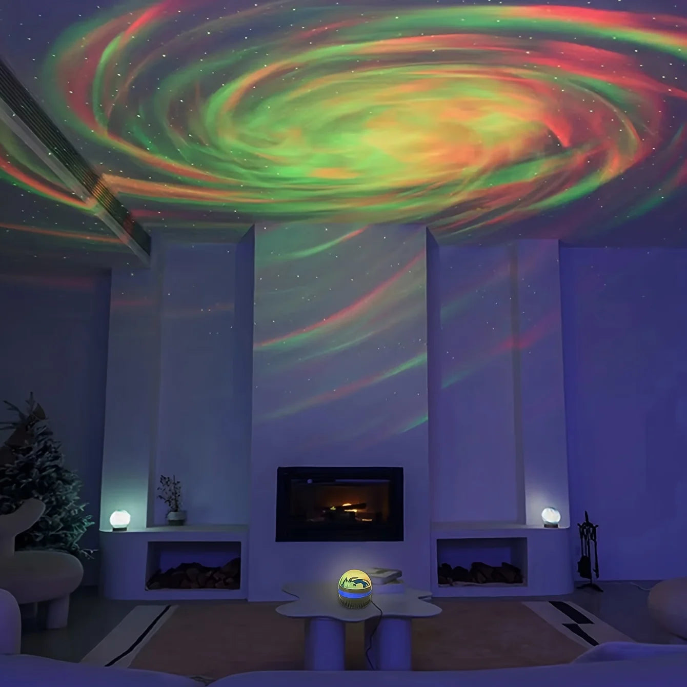 AuraSky Galaxy Projector | Rechargeable USB Starry Night Light