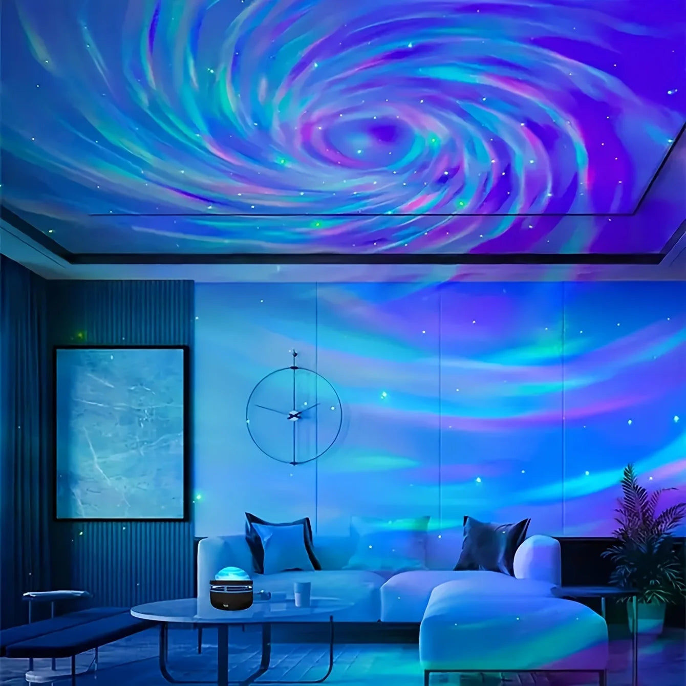 AuraSky Galaxy Projector | Rechargeable USB Starry Night Light