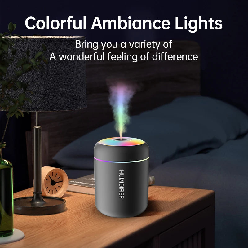 Portable 180ml Mini USB Humidifier & Aromatherapy Diffuser | Quiet Cool Mist for Car, Home & Office