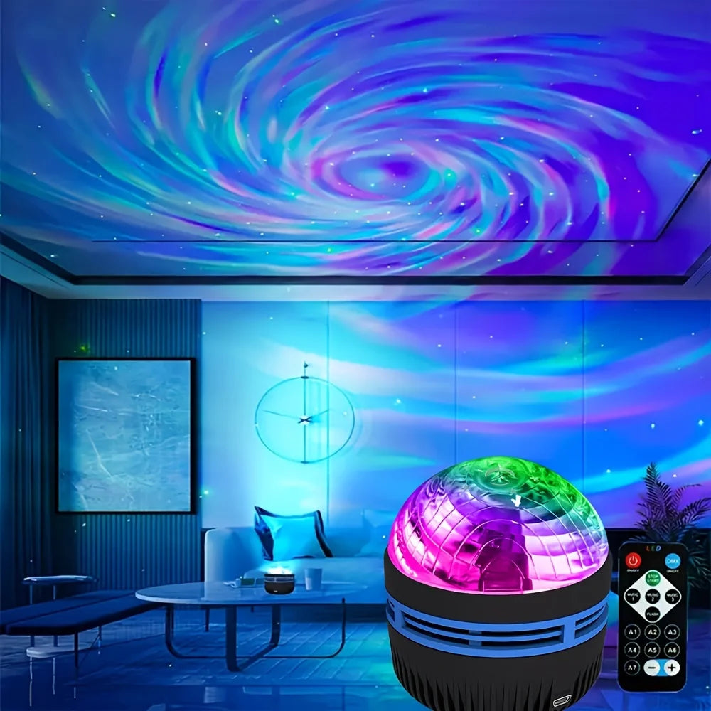AuraSky Galaxy Projector | Rechargeable USB Starry Night Light